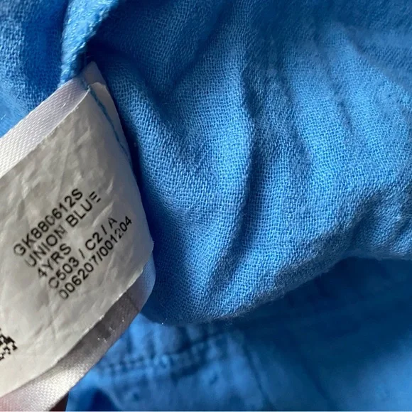 Baby GAP size 4 years toddler girl romper one piece ruffle sleeve shorts cotton - Picture 9 of 10